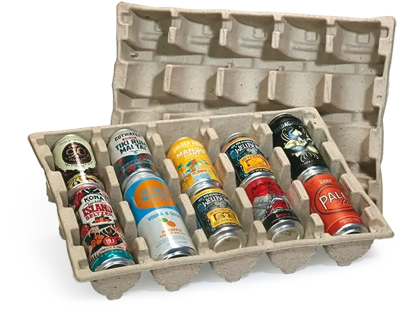 Shipping beer using pulp tray packing