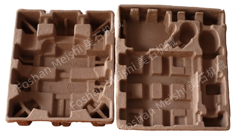 Dry press pulp tray, industrial packaging pulp tray